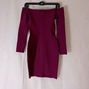 Bandage fabric, color burgundy, only wore once